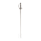 An Italian or French smallsword with pierced iron hilt, ca. 1740