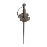An Italian or French smallsword with pierced iron hilt, ca. 1740