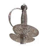 An Italian or French smallsword with pierced iron hilt, ca. 1740