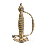 A fine French smallsword with outstanding chiselled hilt, circa 1750