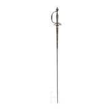 A silver mounted French smallsword, ca. 1790