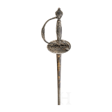 A silver mounted French smallsword, ca. 1790