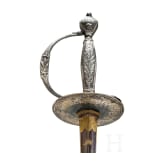 A silver mounted French smallsword, ca. 1790