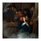Napoleon mit Gener&auml;len im Feldlager, wohl am Abend vor der Schlacht von Somosierra im November 1808