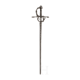 A ceremonial rapier with finely chased chain hilt in the German style of 1575 by Anton Konrad of Dresden, circa 1920/25