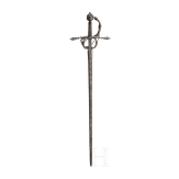 A ceremonial rapier with finely chased chain hilt in the German style of 1575 by Anton Konrad of Dresden, circa 1920/25
