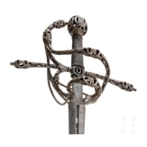A ceremonial rapier with finely chased chain hilt in the German style of 1575 by Anton Konrad of Dresden, circa 1920/25