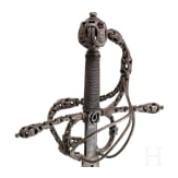 A ceremonial rapier with finely chased chain hilt in the German style of 1575 by Anton Konrad of Dresden, circa 1920/25