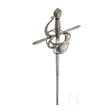 A deluxe French rapier with chiselled hilt in the style of 1600, circa 1880