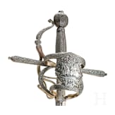 A deluxe French rapier with chiselled hilt in the style of 1600, circa 1880