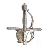A deluxe French rapier with chiselled hilt in the style of 1600, circa 1880