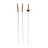 Three German sport fencing foils, circa 1900