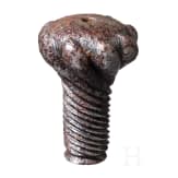 An German iron dagger pommel, circa 1520