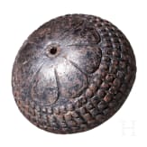A German heavy iron sword pommel, circa 1570