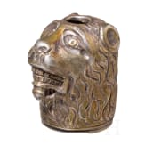 A German lion's head pommel made of gild silver, 2nd half of the 17th century
