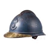 Stahlhelm &bdquo;Adrian" M 15 mit Veteranenschild f&uuml;r einen Leutnant der Kolonialtruppen/-marine