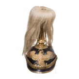 Helm f&uuml;r Offiziere der mexikanischen Infanterie, mit Paradebusch, 20. Jhdt.