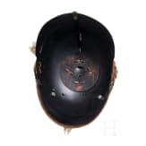 Helm f&uuml;r Offiziere der mexikanischen Infanterie, mit Paradebusch, 20. Jhdt.