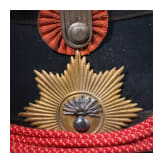 Tschako und Epauletten f&uuml;r Offiziere der Infanterie, 19. Jhdt.