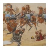 Christian Sell der J&uuml;ngere (1854 - 1925) - &Ouml;sterreichische Sanit&auml;ter im Schlachteinsatz, Gouache, um 1910/14
