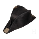 A bicorne hat with rank crown, 19th/20th century