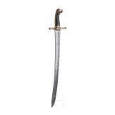 A civic guard's sabre with embellished blade, German, early 19th century