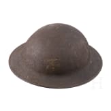 A steel helmet M 17 "Brodie" of a veteran from the 2nd Infantry Division "Indianhead"