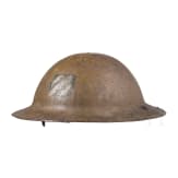 A steel helmet M 17 "Brodie" of a veteran of the 3rd Infantry Division