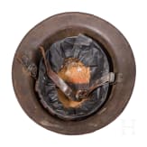 A steel helmet M 17 "Brodie" of a veteran of the 3rd Infantry Division