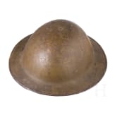 A steel helmet M 17 "Brodie" of a veteran of the 3rd Infantry Division
