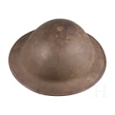 A steel helmet M 17 "Brodie" of a veteran from the27th Infantry Division, "New York Division"