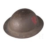 A steel helmet M 17 "Brodie" of a veteran of the 28th Infantry Division "Keystone"
