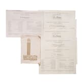Umfangreiche Gruppe von Erinnerungsst&uuml;cken an die Richard Wagner-Festspiele der 1960/70er Jahre mit neun Autographen von Winifred Wagner