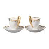 Maximilian I Joseph and Caroline of Bavaria &ndash; a pair of bisque portrait cups in the style of Johann Peter Melchior, Porzellanmanufaktur Nymphenburg, circa 1810