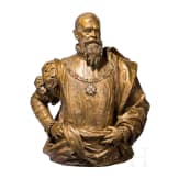 Prince Regent Luitpold of Bavaria - a life-size bozzetto for a bust in the costume of the Order of Saint Hubert, Heinrich Maria Wader&eacute;, dated 1896