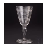 Prince and Princess Alfons of Bavaria - six sherry glasses and a sherry decanter