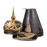 A helmet M 1886 for with the fieldgrey cover