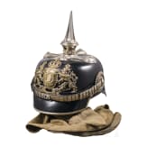 A M 1886 helmet for Bavarian officers, with cover, circa 1914