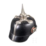 A M 1886 helmet for Bavarian officers, with cover, circa 1914