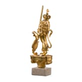 A gilded Bavarian lion, 19th century