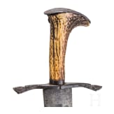 A German hunting sabre with fine etched blade, circa 1660