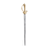 A german gilded hunting hanger, mid 18th century
