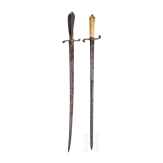 Two French hunting hangers, 18th century