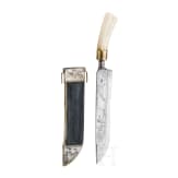 A German hunting knife with etched blade, 19th century