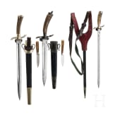 Three hunting hangers, Solingen, second half of the 20th century