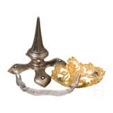 A collection of Hessian metal insignias, circa 1900