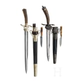 Three hunting hangers, Solingen, second half of the 20th century