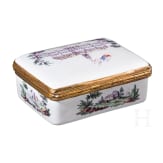 A rare snuffbox commemorating the Peace of Hubertusburg on 15 February 1763