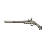 A pair of silver-mounted Balkan Turkish flintlock pistols, circa 1830