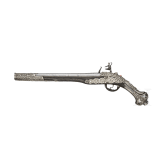 A pair of silver-mounted Balkan Turkish flintlock pistols, circa 1830